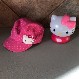 Hello Kitty hat and night light together.